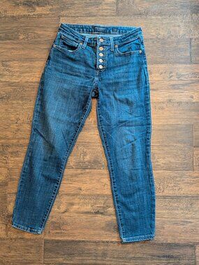 Lucky Brand Mid Rise Ava Skinny Button Fly Dark wash 8/29